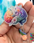 Floral Brain Decal & Acrylic Blank COMBO