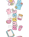 Groovy Nurse bookmark UV DTF decal