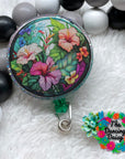 Stained Glass Hibiscus Decal