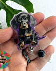 Black Dachshund Decal & Acrylic Blank COMBO