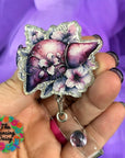 Floral Liver Decal & Acrylic Blank COMBO