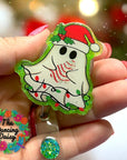 Christmas Ghost Decal & Acrylic Blank COMBO