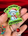 Melty Snowman Decal & Acrylic Blank COMBO
