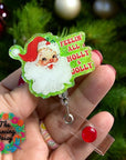 Feelin Holly Jolly Santa Decal & Acrylic Blank COMBO