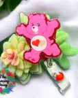 Care Bear Dark Pink Decal & Acrylic Blank COMBO