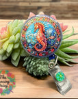 Stained Glass Seahorse Decal