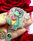 Valentine Dinosaur Decal & Acrylic Blank COMBO