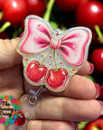 Cherries Bow Decal & Acrylic Blank COMBO