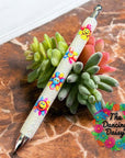 Happy Flowers Pen Wrap UV DTF