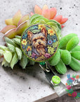 Stained Yorkshire Terrier Decal