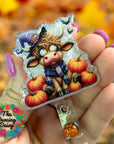 Cow Pumpkin Decal & Acrylic Blank COMBO
