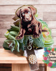 Chocolate Labrador Puppy Decal & Acrylic Blank COMBO