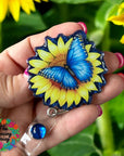 Sunflower Butterfly Decal & Acrylic Blank COMBO