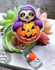 Halloween Sloth Decal & Acrylic Blank COMBO