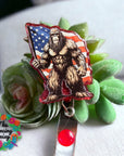 Bigfoot Flag Decal & Acrylic Blank COMBO
