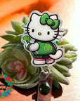 Hello Kitty Shamrock Decal & Acrylic Blank COMBO