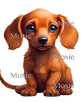 Dachshund Pup Decal & Acrylic Blank COMBO