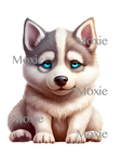 Alaskan Malamute Puppy Decal & Acrylic Blank COMBO