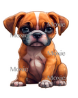 Boxer Pup Decal & Acrylic Blank COMBO