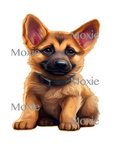 German Shepherd Pup Decal & Acrylic Blank COMBO