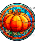 Stained Glass Pumpkin Decal