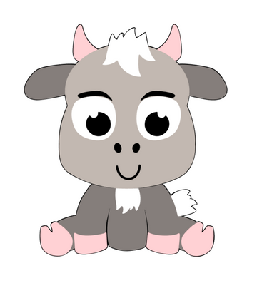 Baby Goat Sitting DECAL