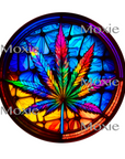 Stained Glass Cannabis Decal