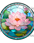 Stained Glass Lotus Decal