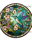 Stained Glass Hummingbird Decal