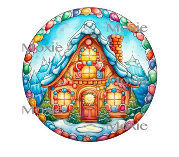 Stained Gingerbread House Decal