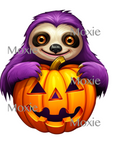 Halloween Sloth Decal & Acrylic Blank COMBO