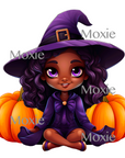 African American Witch Decal & Acrylic Blank COMBO