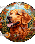 Stained Golden Retriever Decal