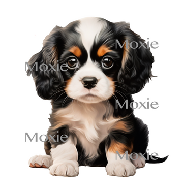 Tri Color Cavalier King Charles Decal & Acrylic Blank COMBO