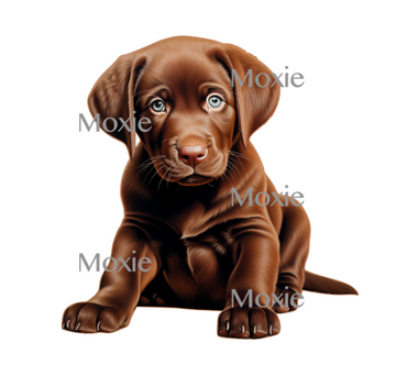 Chocolate Labrador Puppy Decal & Acrylic Blank COMBO