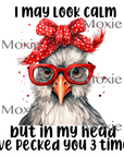 Chicken Peck UV DTF Transfer