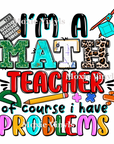 Math Teacher UV DTF Transfer