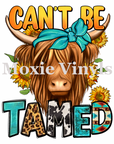 Can't Be Tamed UV DTF Transfer