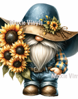 Farmer Sunflower Gnome Decal & Acrylic Blank COMBO