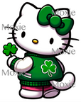Shamrock Kitty UV DTF