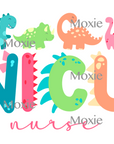 NICU Dinosaurs UV DTF