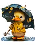 Duck With Umbrella Decal & Acrylic Blank COMBO