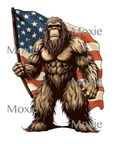 Bigfoot Flag Decal & Acrylic Blank COMBO