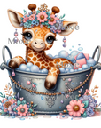 Glamour Giraffe Decal & Acrylic Blank COMBO