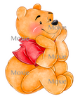 Pooh Bear Decal & Acrylic Blank COMBO