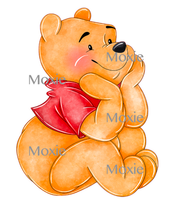 Pooh Bear Decal & Acrylic Blank COMBO