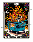 Tarot The Dumpster Fire UV DTF