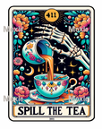 Tarot Spill the Tea UV DTF