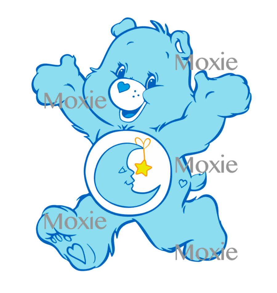 Care Bear Blue Decal & Acrylic Blank COMBO
