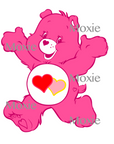 Care Bear Dark Pink Decal & Acrylic Blank COMBO